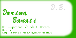 dorina banati business card